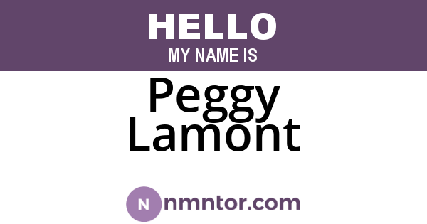 Peggy Lamont