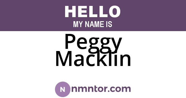 Peggy Macklin