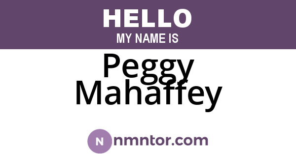 Peggy Mahaffey
