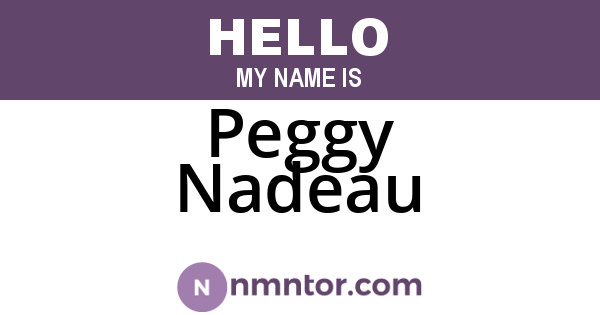 Peggy Nadeau