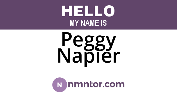 Peggy Napier