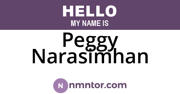 Peggy Narasimhan