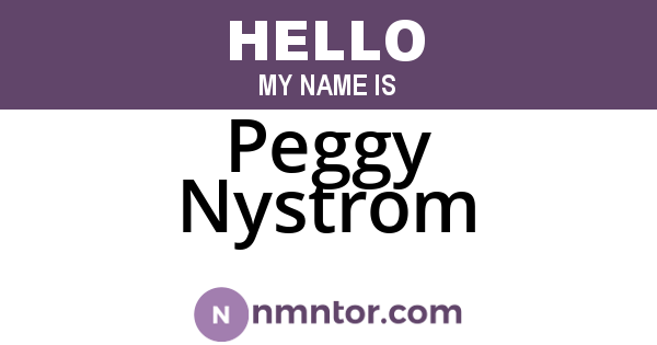 Peggy Nystrom