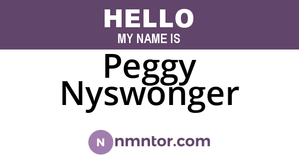 Peggy Nyswonger