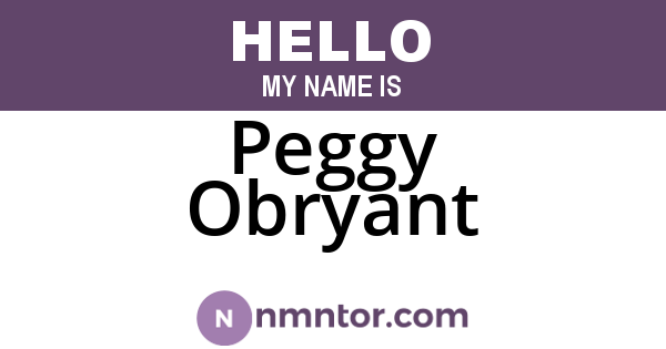 Peggy Obryant