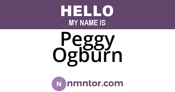 Peggy Ogburn