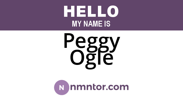 Peggy Ogle