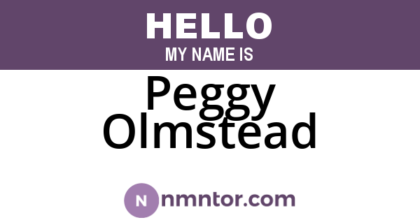 Peggy Olmstead