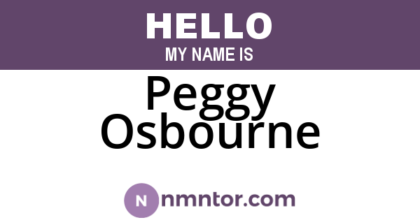 Peggy Osbourne