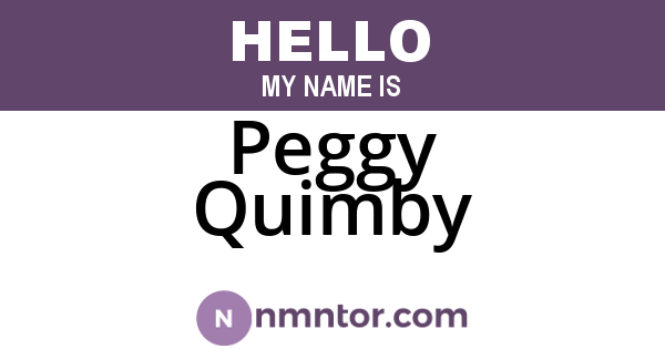 Peggy Quimby