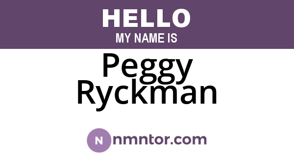 Peggy Ryckman