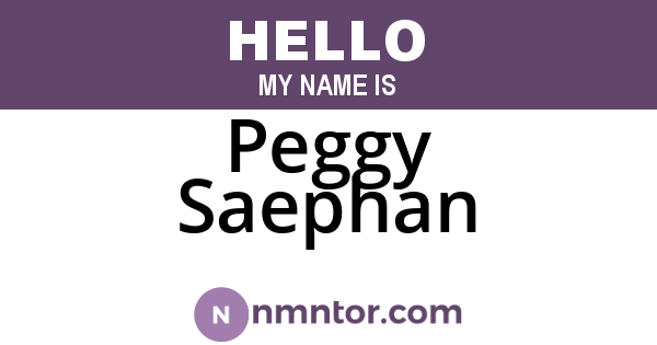 Peggy Saephan
