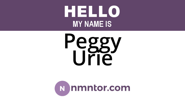 Peggy Urie