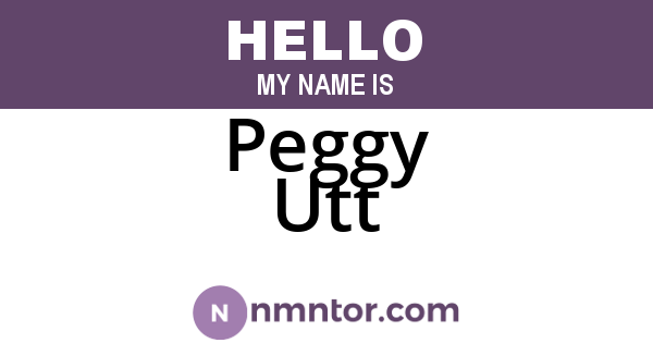 Peggy Utt