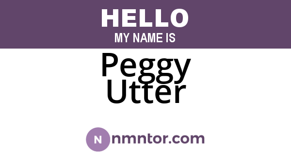 Peggy Utter