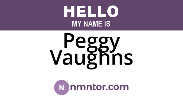 Peggy Vaughns