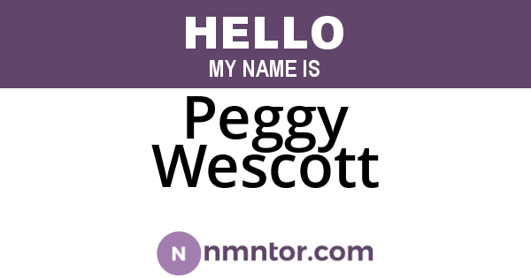 Peggy Wescott