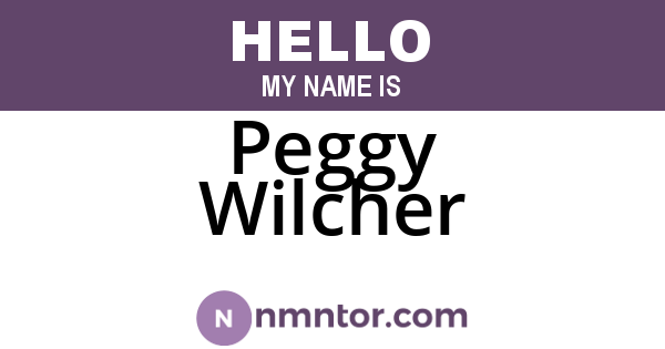 Peggy Wilcher