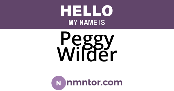 Peggy Wilder