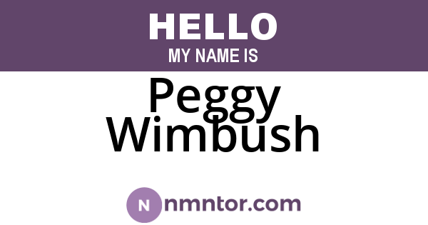 Peggy Wimbush