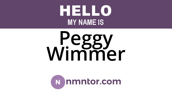 Peggy Wimmer