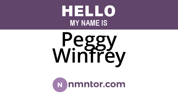 Peggy Winfrey