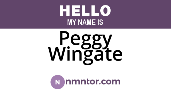 Peggy Wingate