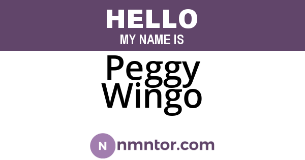 Peggy Wingo