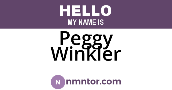 Peggy Winkler