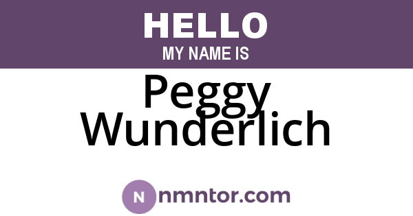 Peggy Wunderlich