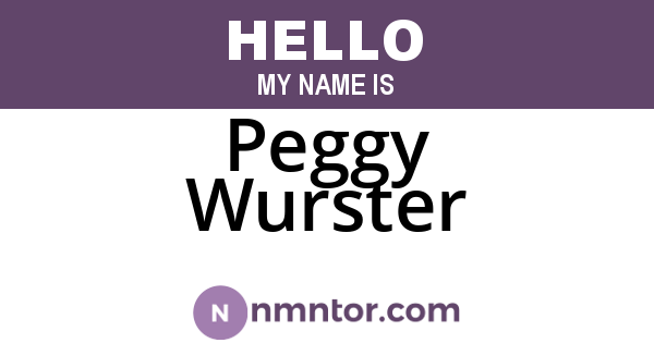 Peggy Wurster