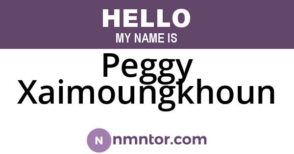 Peggy Xaimoungkhoun