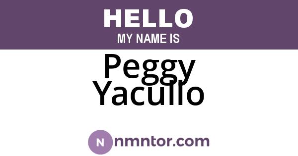 Peggy Yacullo