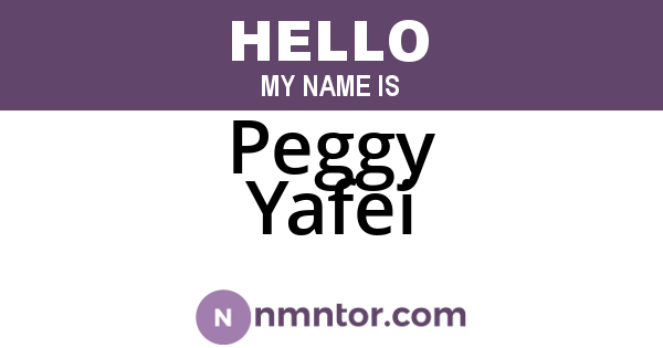Peggy Yafei