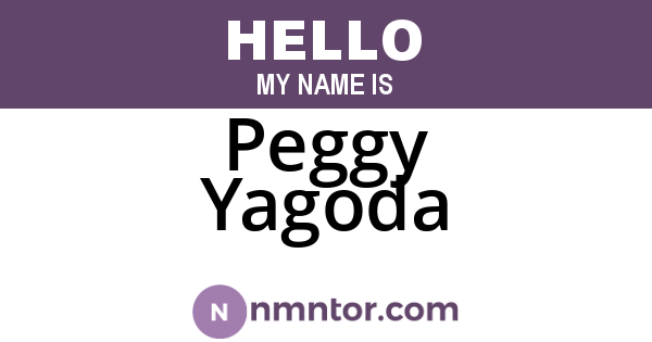 Peggy Yagoda