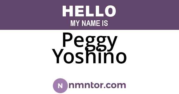 Peggy Yoshino