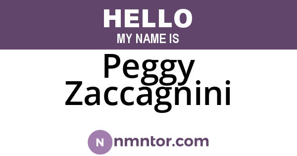 Peggy Zaccagnini