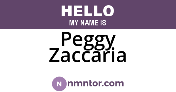 Peggy Zaccaria