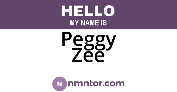 Peggy Zee