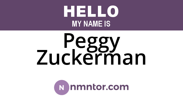 Peggy Zuckerman