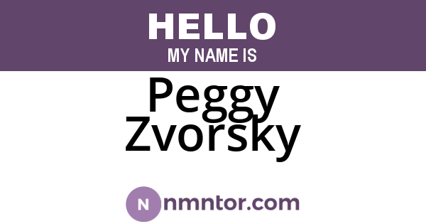 Peggy Zvorsky