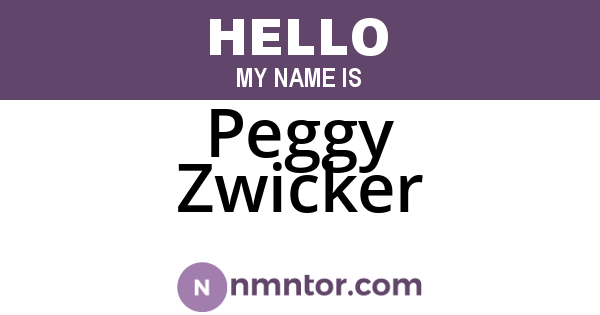 Peggy Zwicker
