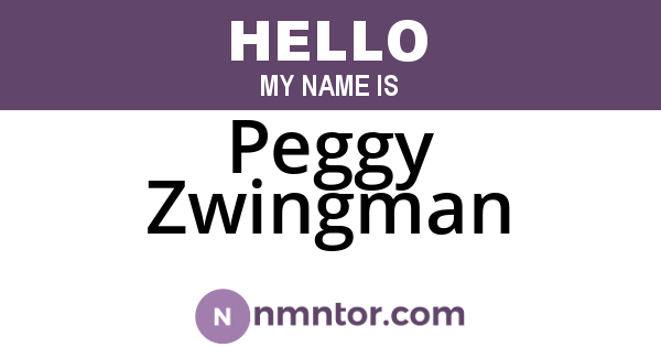 Peggy Zwingman