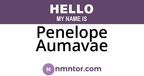 Penelope Aumavae