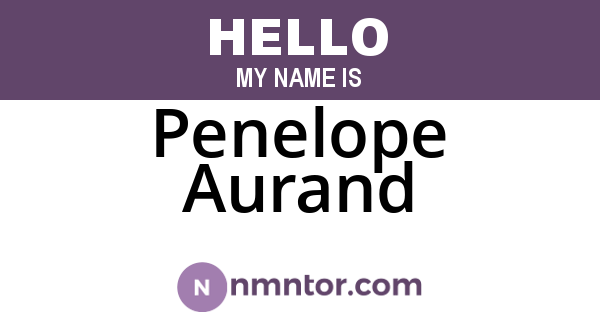Penelope Aurand