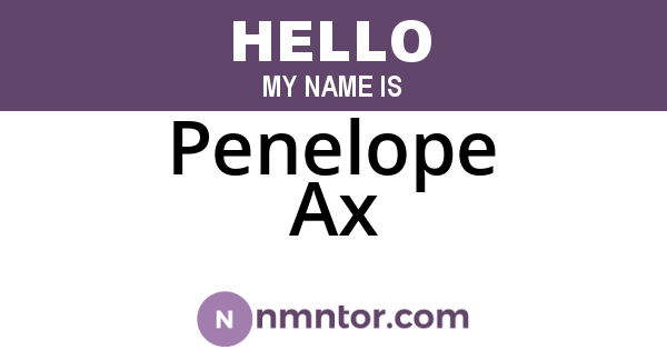 Penelope Ax