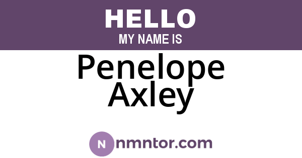 Penelope Axley