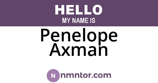 Penelope Axman