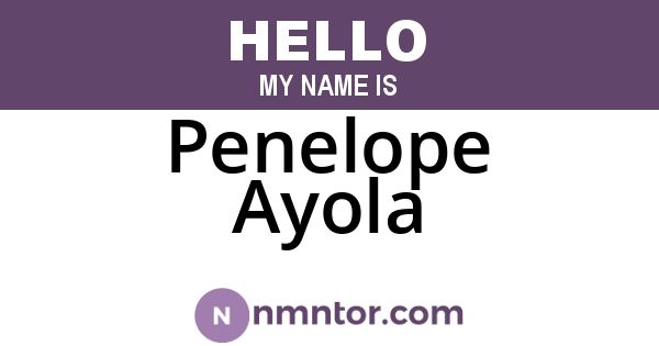 Penelope Ayola