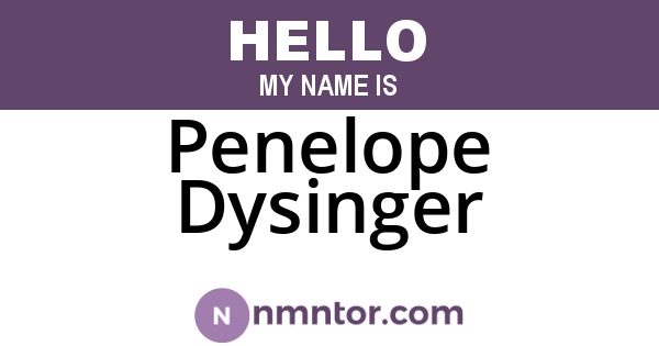 Penelope Dysinger